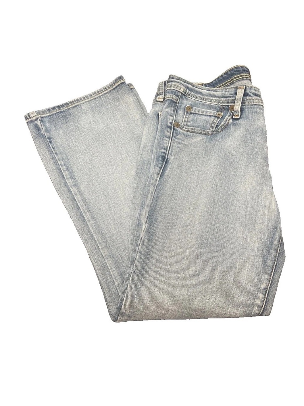 VINTAGE Y2K Levi's 518 Superlow Boot Cut Jeans Light Wash Stretch Size 11M JR